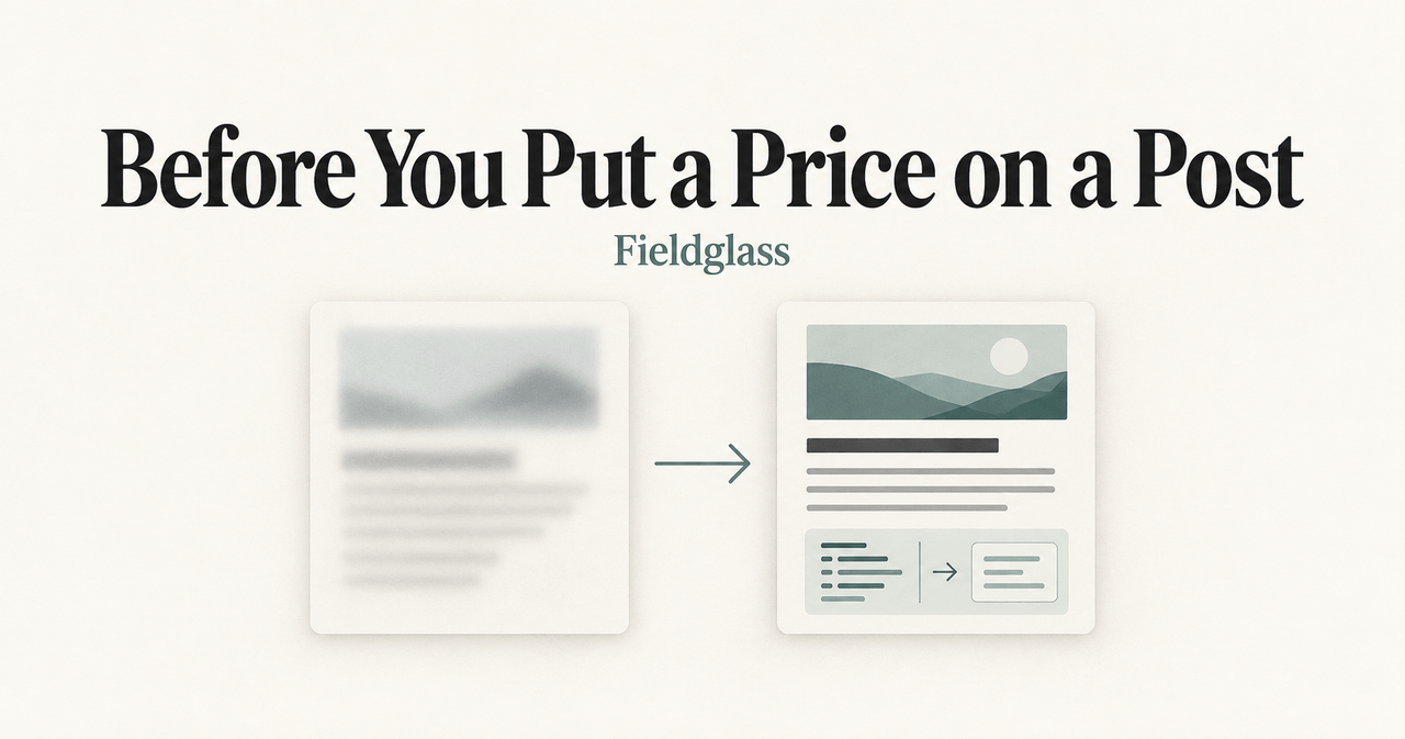 Before You Put a Price on a Post
