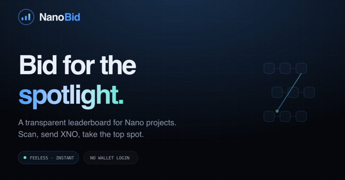 Building NanoBid: When the Payment Amount Becomes the Message