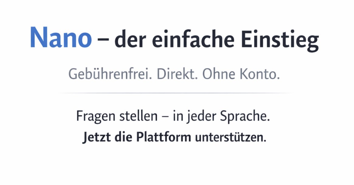 feeless.money â Nano verstehen, nutzen, weitergeben