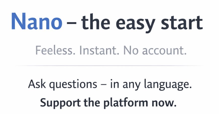 feeless.money – understand Nano, use it, pass it on
