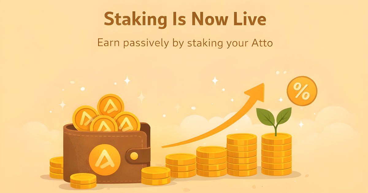 Atto staking is live, and your coins stay yours