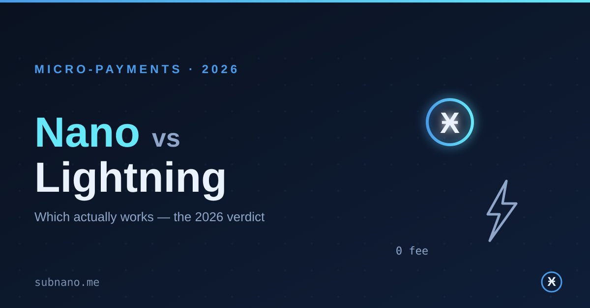 Nano vs. Lightning Network: Which Actually Works for Micro-Payments in 2026?