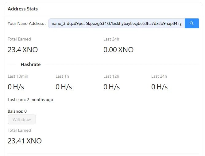 Detailed Guide on Mining XNO (Nano) with Nanswap.com